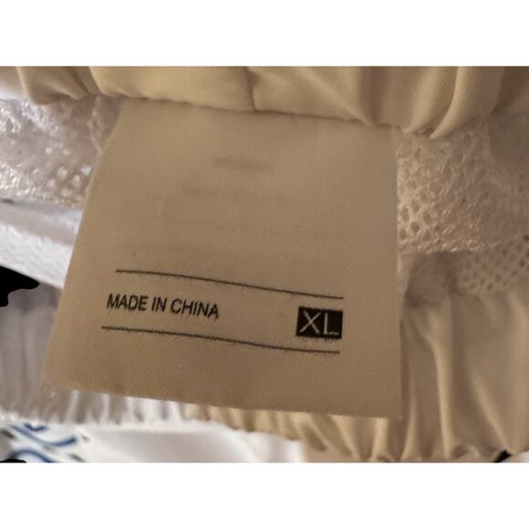 White Evil Eye Joggers Witchy Boho Whimsygoth Streetwear Festival Pants XL - Picture 10 of 12